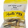 Apollo Pex 3/4 in. x 3/4 in. x 1/2 in. Brass PEX Barb Reducing Tee (5-Pack), 5PK APXT3434125PK